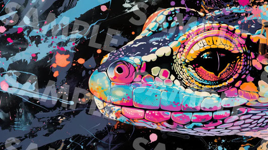 Digital Image Picture Photo Art Colorful Lizard Wallpaper Background Dl0317