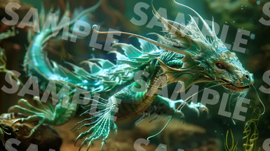 Digital Image Picture Photo Art Colorful Sea Dragon Wallpaper Background Dl0179