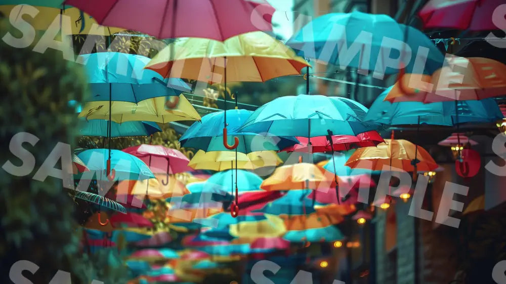 Digital Image Picture Photo Art Colorful Umbrella Wallpaper Background Dl0389