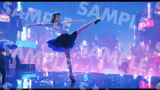 Digital Image Picture Photo Art Girl Dancing In The Rain Wallpaper Background Dl0244