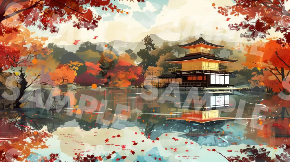 Digital Image Picture Photo Art Japan Autumn In Kyoto Wallpaper Background Dl0365