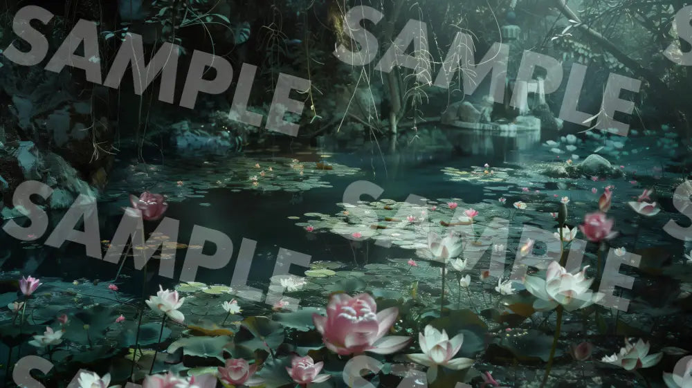 Digital Image Picture Photo Art Lily Pond Background Dl0623