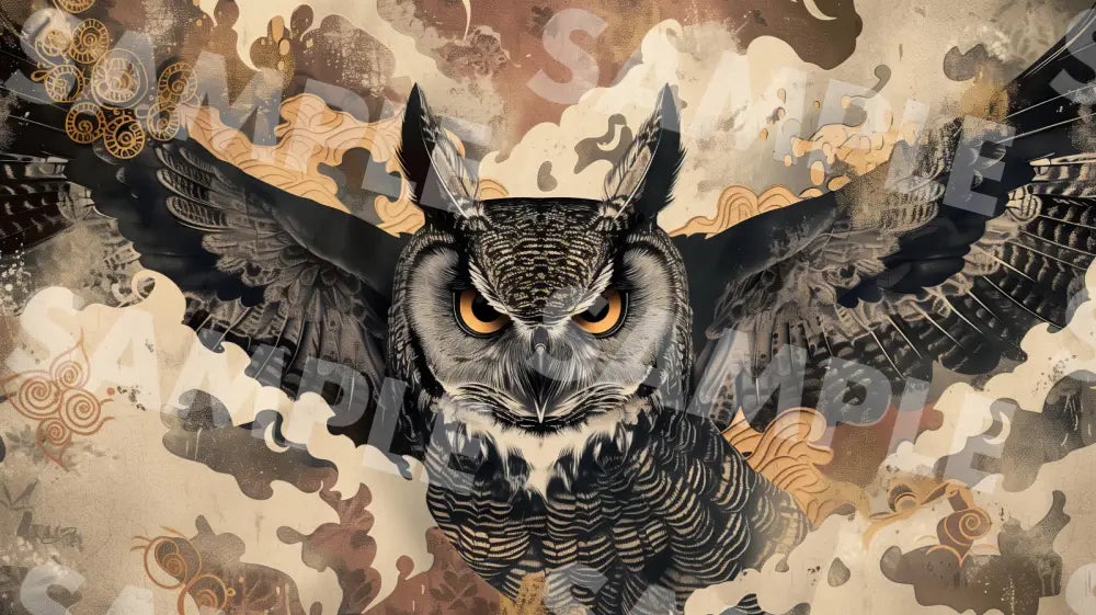 Digital Image Picture Photo Art Owl Wallpaper Background Dl0336