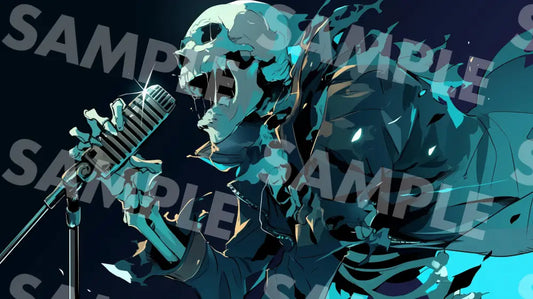 Digital Image Picture Photo Art Skull Musician Wallpaper Background dl0793