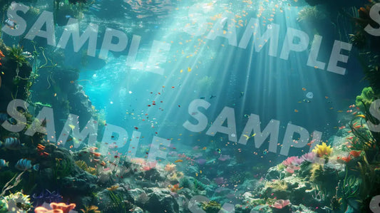 Digital Image Picture Photo Art Under The Sea Wallpaper Background Dl0302