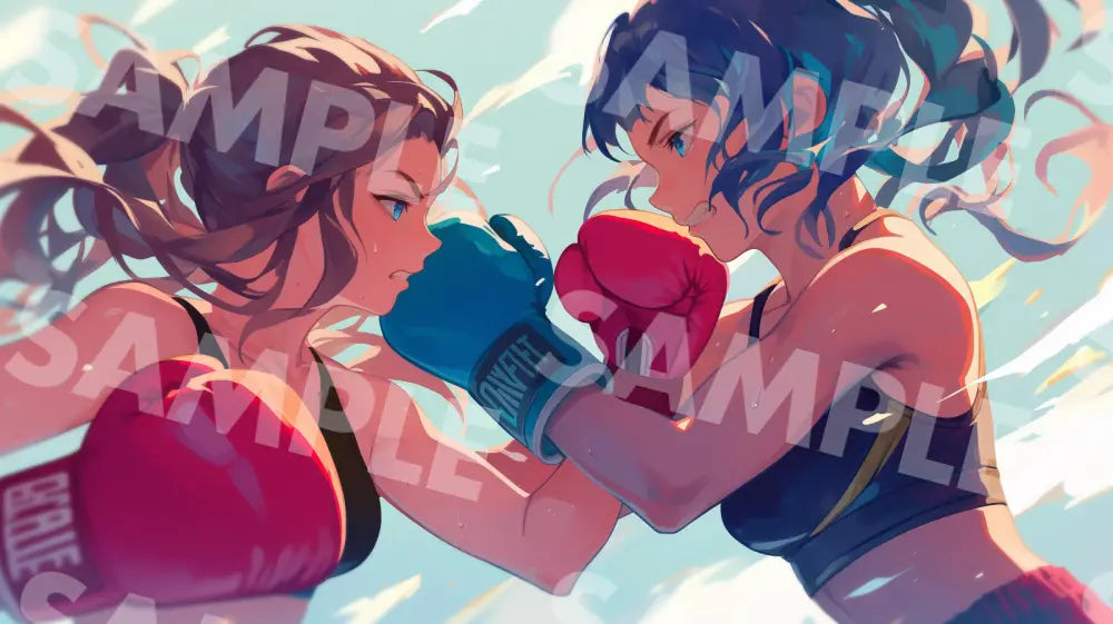 Digital Image Picture Photo Art Woman Boxing Background Dl0615