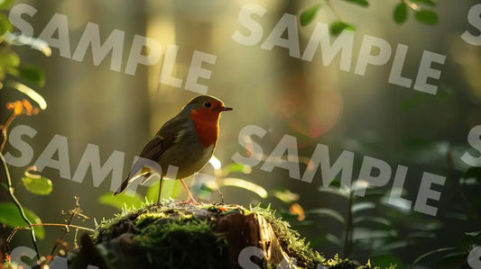 Digital Image Picture Photo Bird In The Forest Wallpaper Background Dl0139