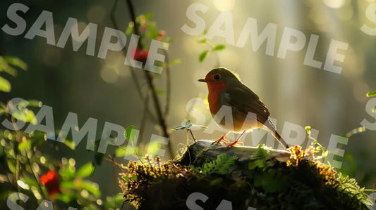 Digital Image Picture Photo Bird In The Forest Wallpaper Background Dl0140