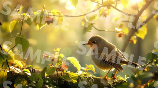 Digital Image Picture Photo Bird In The Forest Wallpaper Background Dl0206