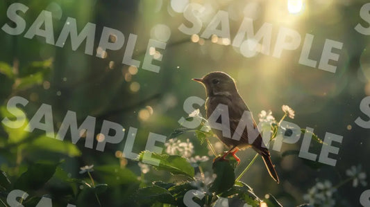 Digital Image Picture Photo Bird In The Forest Wallpaper Background Dl0210