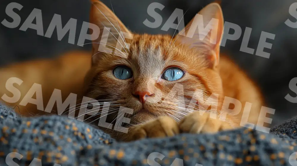 Digital Image Picture Photo Cat Blue Eyed Wallpaper Background Dl0106