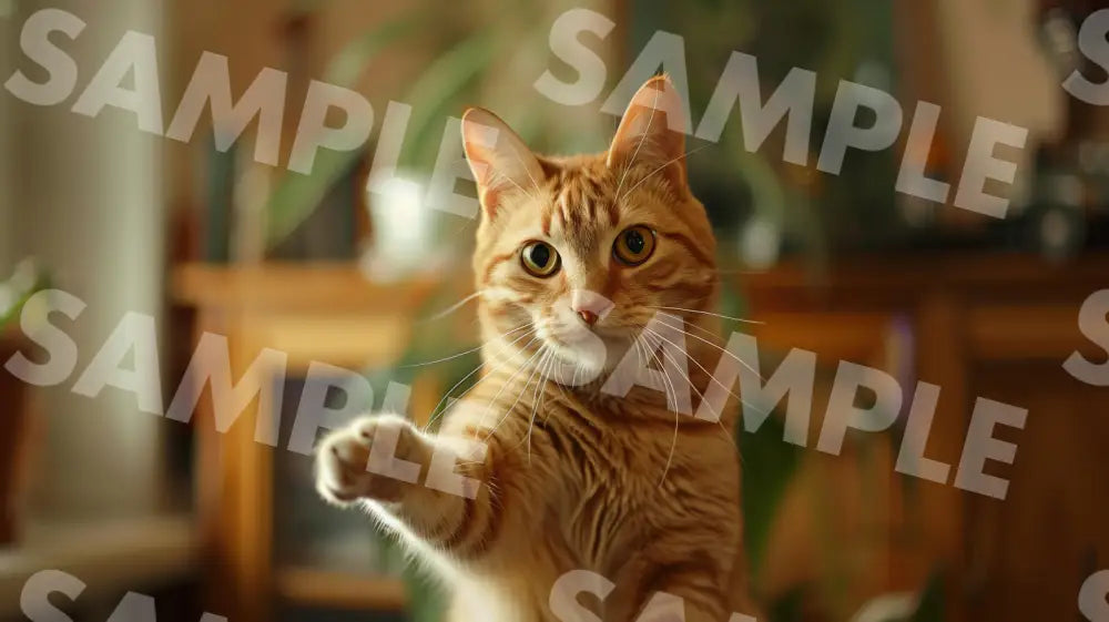 Digital Image Picture Photo Cat In The House Wallpaper Background Dl0441