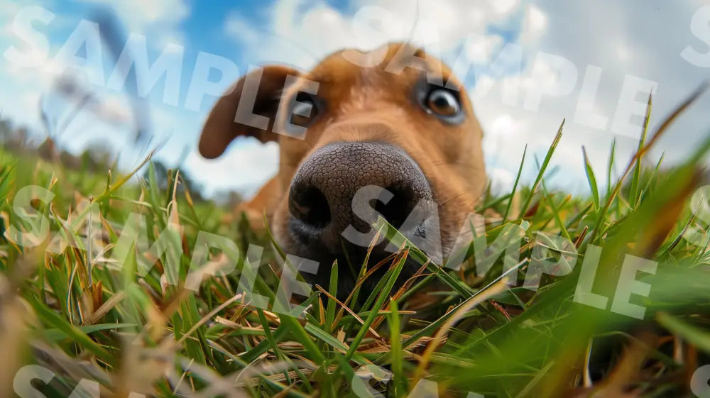 Digital Image Picture Photo Dog In The Yard Wallpaper Background Dl0446