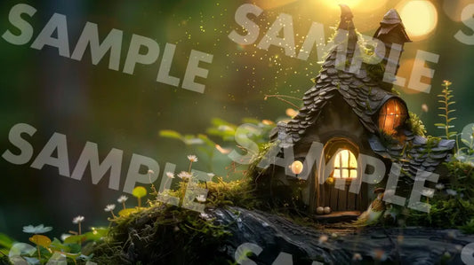 Digital Image Picture Photo Fairy House Wallpaper Background Dl0260