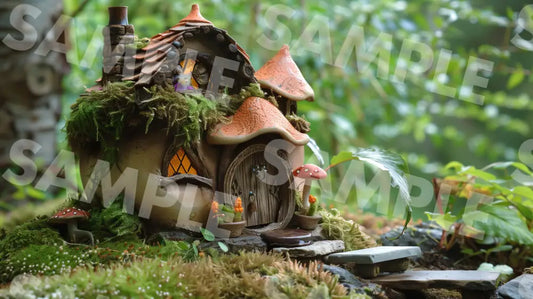 Digital Image Picture Photo Fairy House Wallpaper Background Dl0261