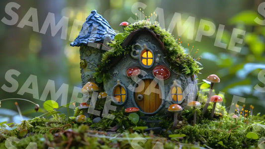 Digital Image Picture Photo Fairy House Wallpaper Background Dl0263