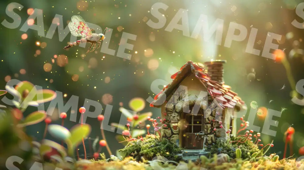 Digital Image Picture Photo Fairy House Wallpaper Background Dl0265