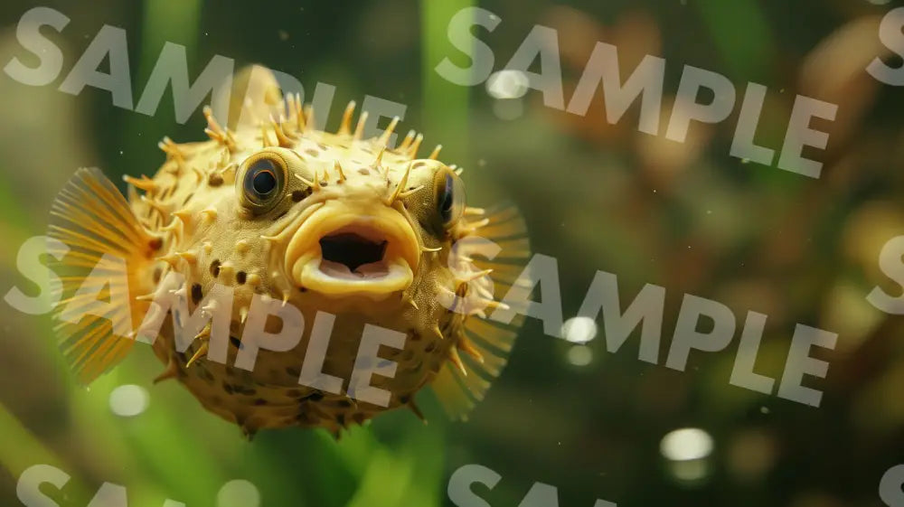 Digital Image Picture Photo Fish Puffer Fish Wallpaper Background dl0788