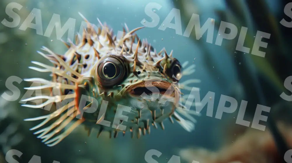 Digital Image Picture Photo Fish Puffer Fish Wallpaper Background dl0789