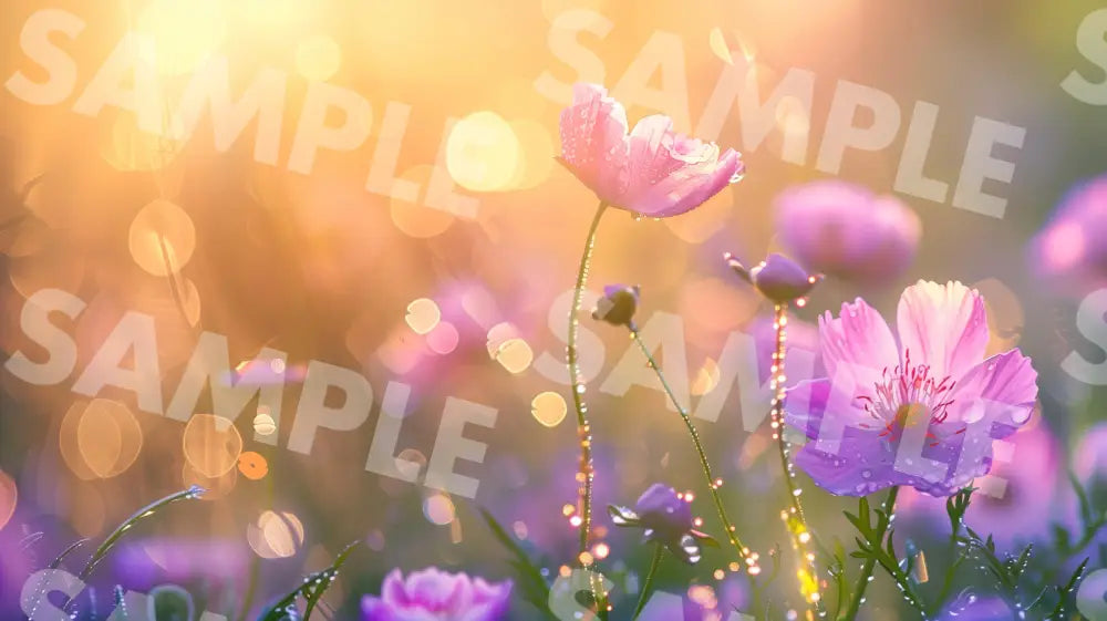 Digital Image Picture Photo Flower And Rain Wallpaper Background Dl0715