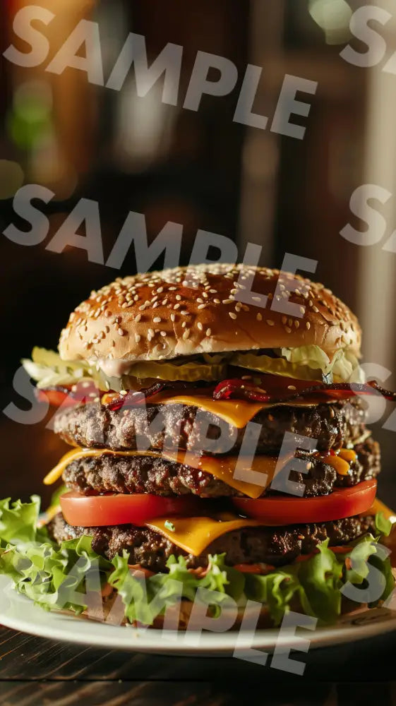 Digital Image Picture Photo Food Hamburger Wallpaper Background Dl0359