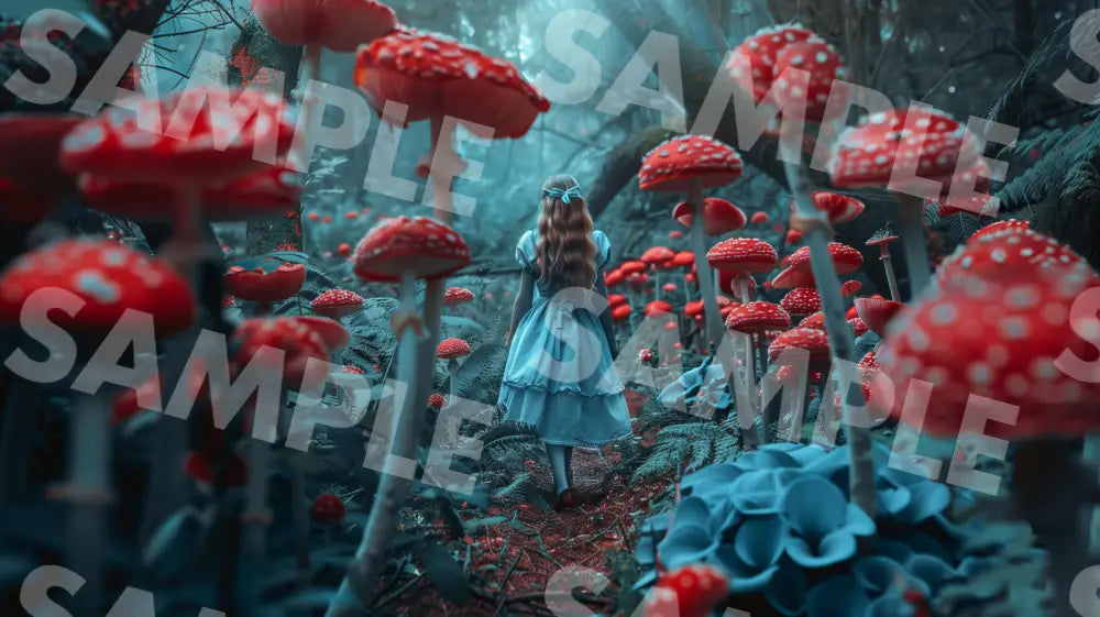 Digital Image Picture Photo Girl Alice In Wonder Land Wallpaper Background Dl0430