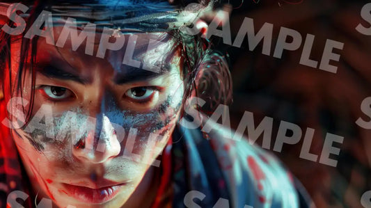 Digital Image Picture Photo Man Samurai Wallpaper Background dl0776