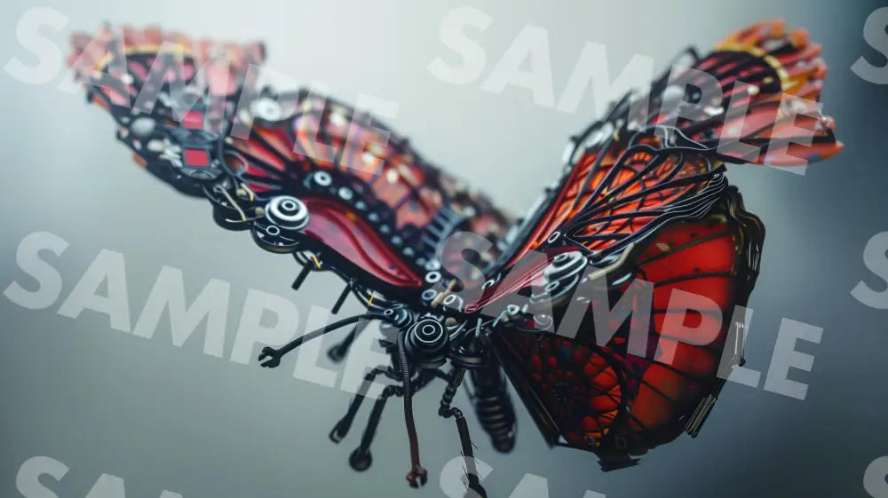 Digital Image Picture Photo Mechanical Butterfly Wallpaper Background Dl0247