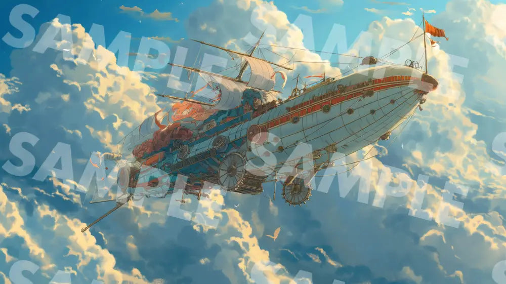 Digital Image Airship Wallpaper Dl0034