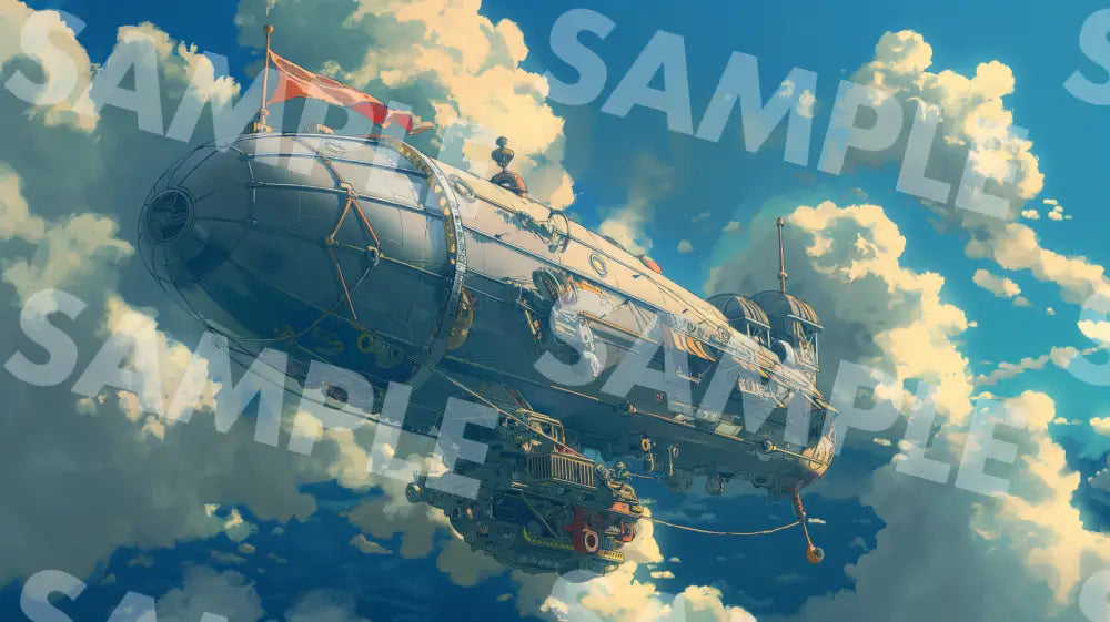 Digital Image Airship Wallpaper Dl0035