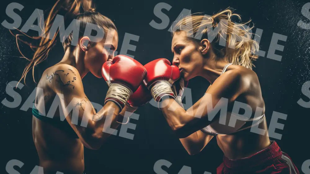 Digital Image Picture Photo Woman Boxing Background Dl0616