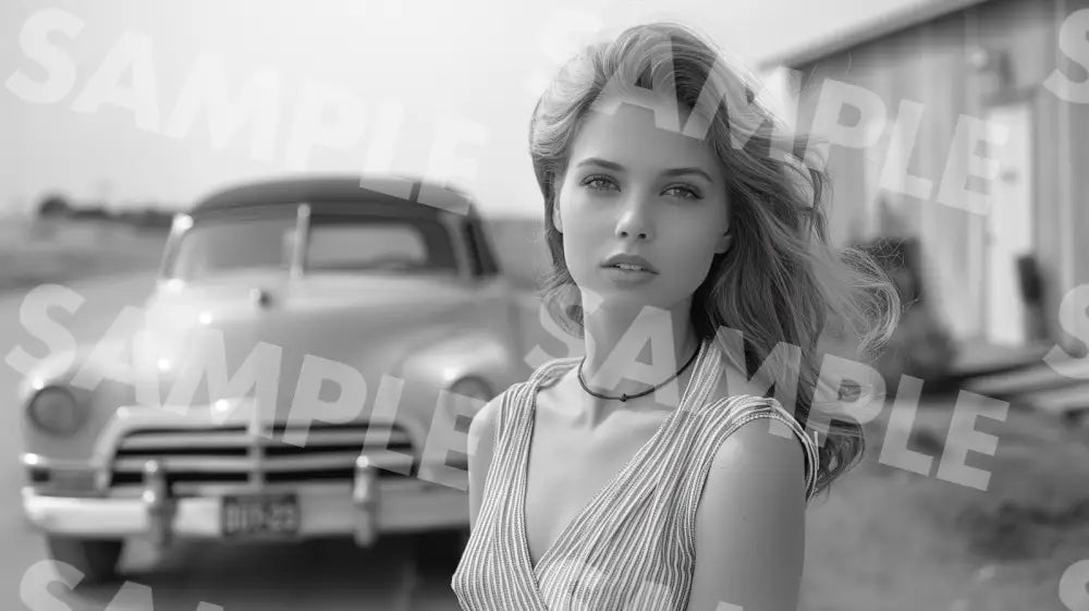 Digital Image Picture Photo Woman Oldies Black And White Beauty Wallpaper Background Dl0089