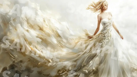 Digital Image Picture Photo Woman Wedding Dress Wallpaper Background Dl0424